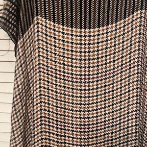 INC International Concepts Houndstooth Wrap - Black, White, Brown
